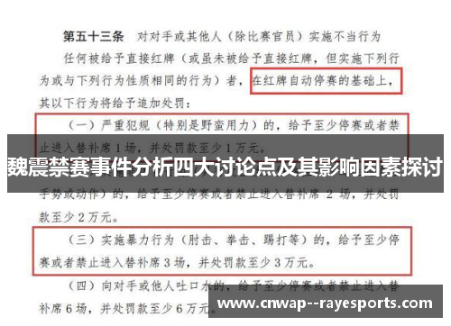 魏震禁赛事件分析四大讨论点及其影响因素探讨