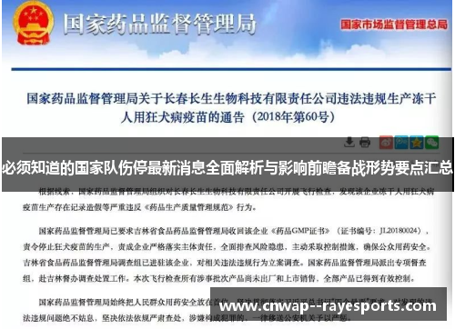 必须知道的国家队伤停最新消息全面解析与影响前瞻备战形势要点汇总
